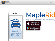 Tablet Screenshot of mapleride.com